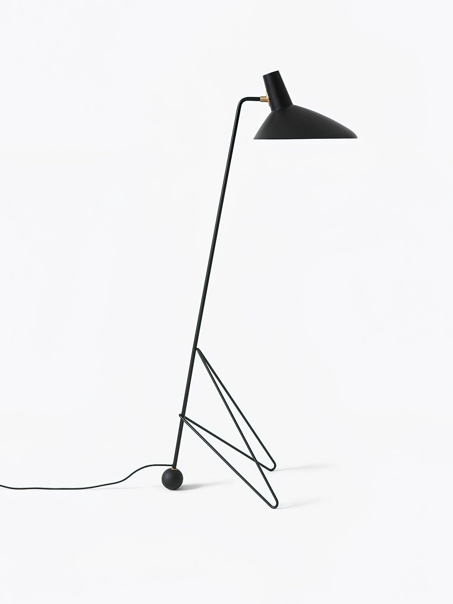 Svelte Noir Floor Lamp - Adjustable LED Lighting, Black Metal