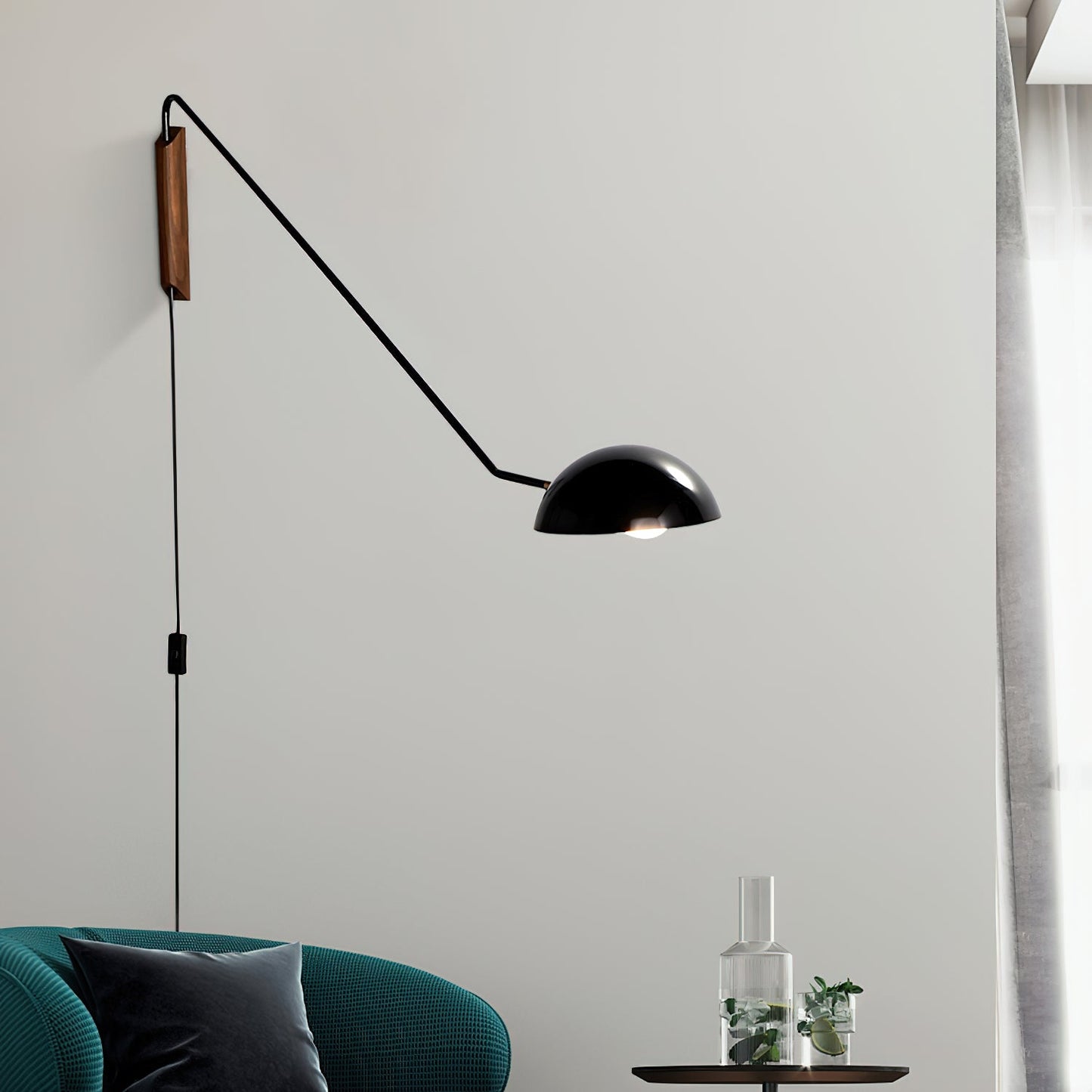 Swing Dome Wall Light - LED Indoor Reading Light Set of 2