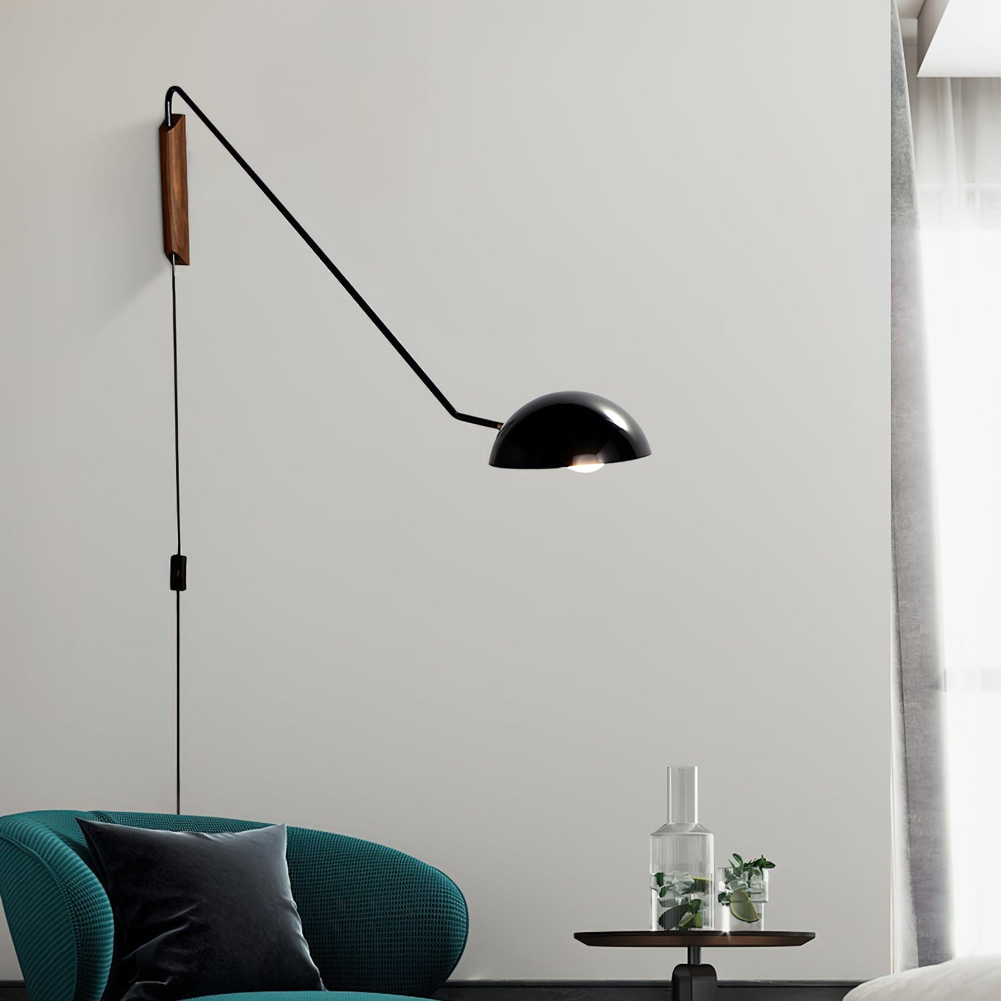 Swing Dome Wall Light - LED Indoor Reading Light Set of 2
