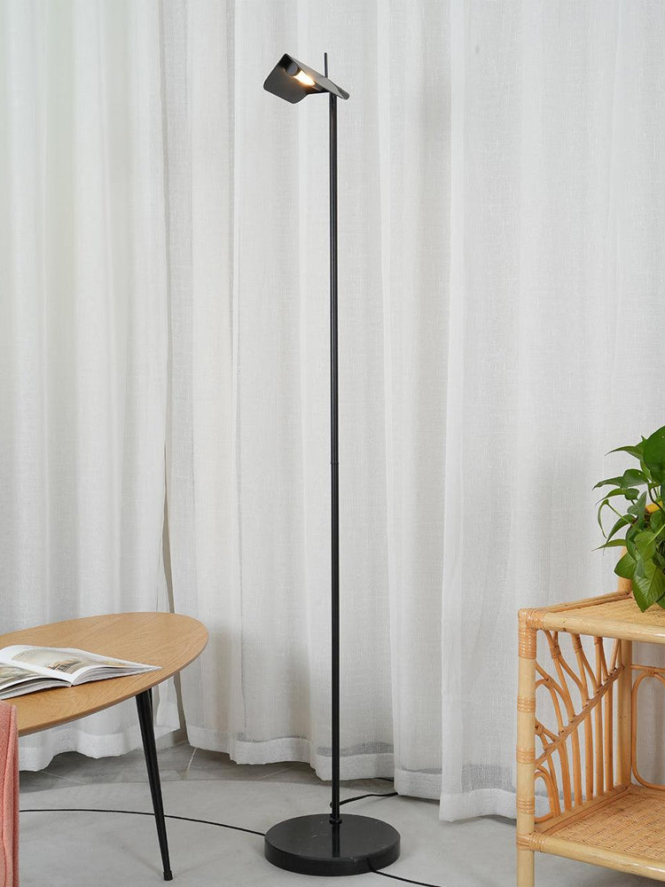 Pivot Ease Floor Lamp with Adjustable LED Light - Black