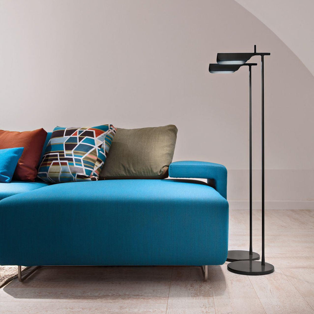 Pivot Ease Floor Lamp with Adjustable LED Light - Black