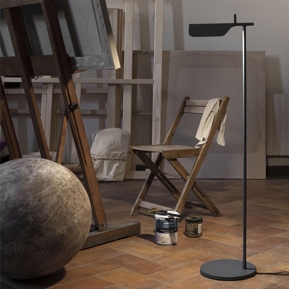 Pivot Ease Floor Lamp with Adjustable LED Light - Black