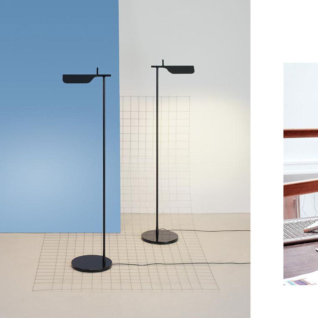 Pivot Ease Floor Lamp with Adjustable LED Light - Black