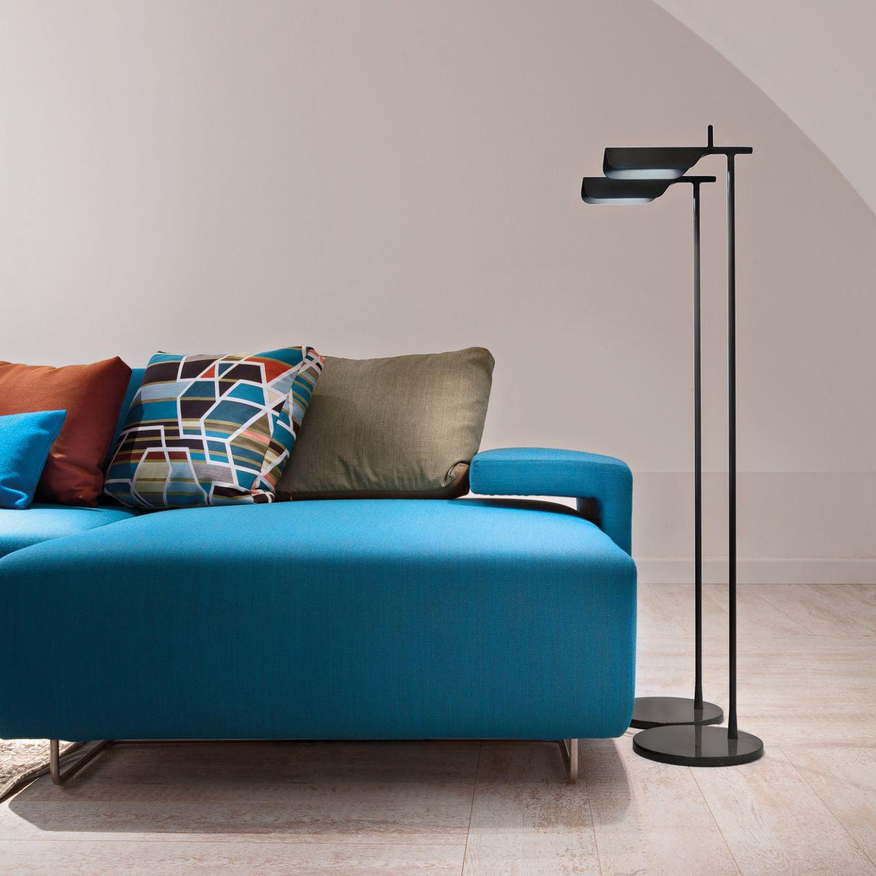 Pivot Ease Floor Lamp with Adjustable LED Light - Black