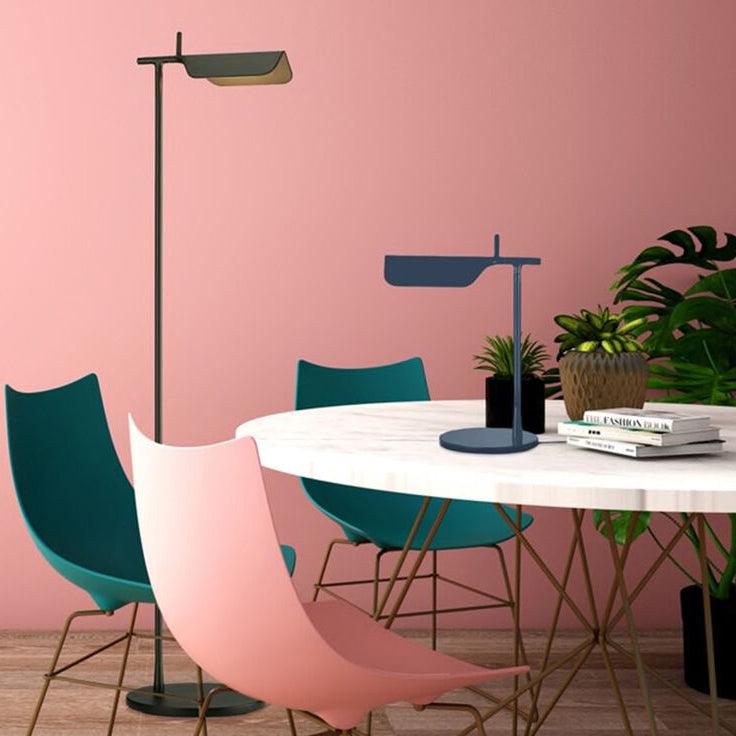 Pivot Ease Floor Lamp with Adjustable LED Light - Black