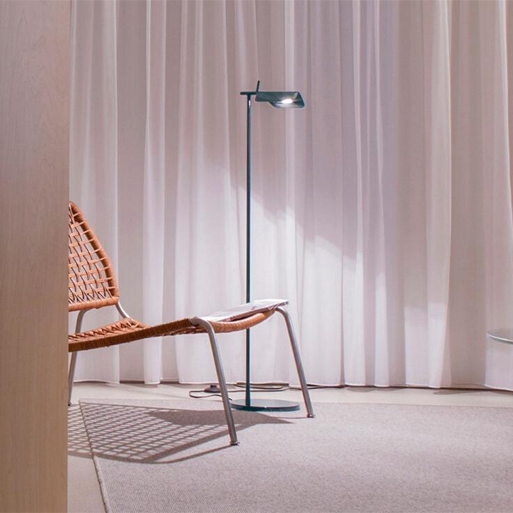 Pivot Ease Floor Lamp with Adjustable LED Light - Black