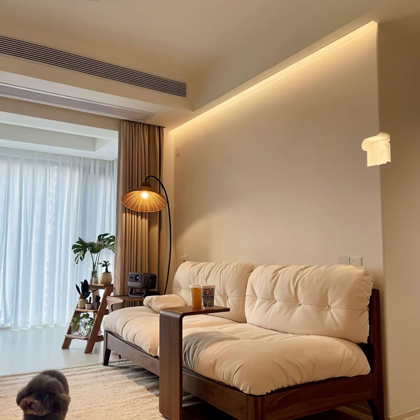 Tana Woven Floor Lamp with Rattan Shade and LED Option