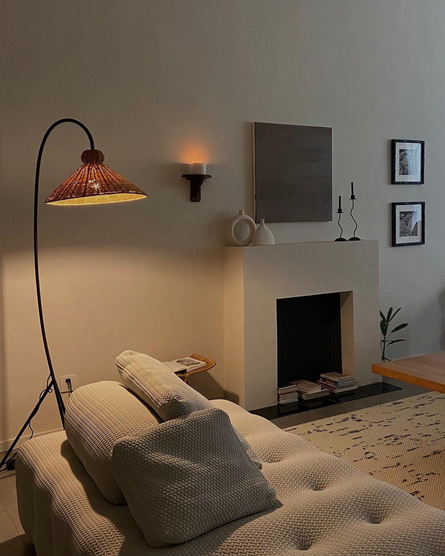 Tana Woven Floor Lamp with Rattan Shade and LED Option