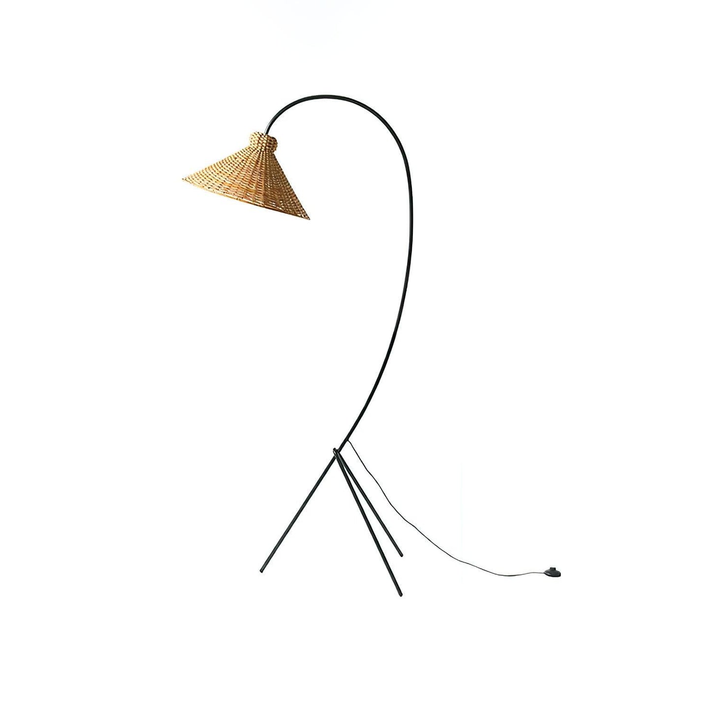 Tana Woven Floor Lamp with Rattan Shade and LED Option
