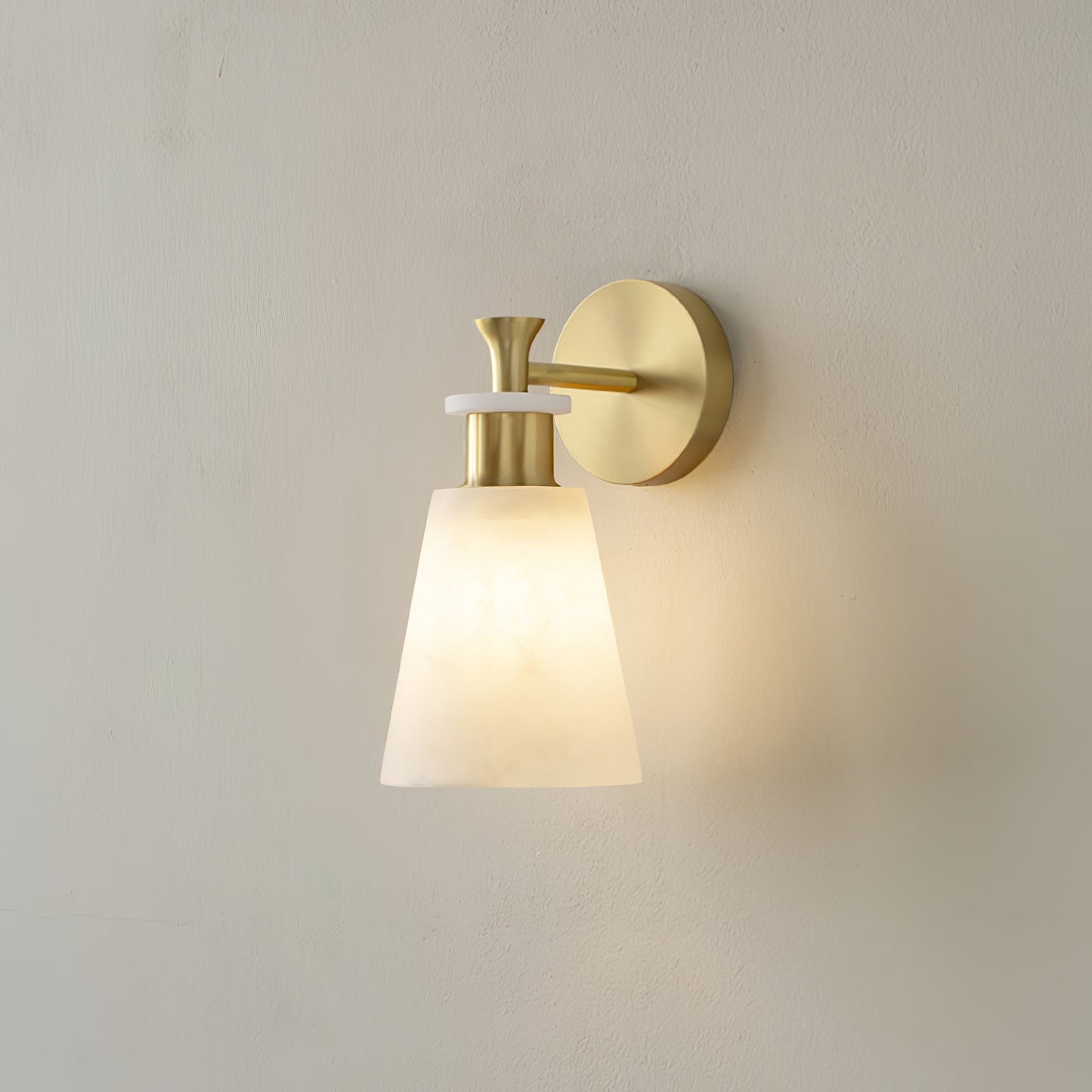 Tapered Alabaster Wall Sconce - LED Indoor Light Fixture