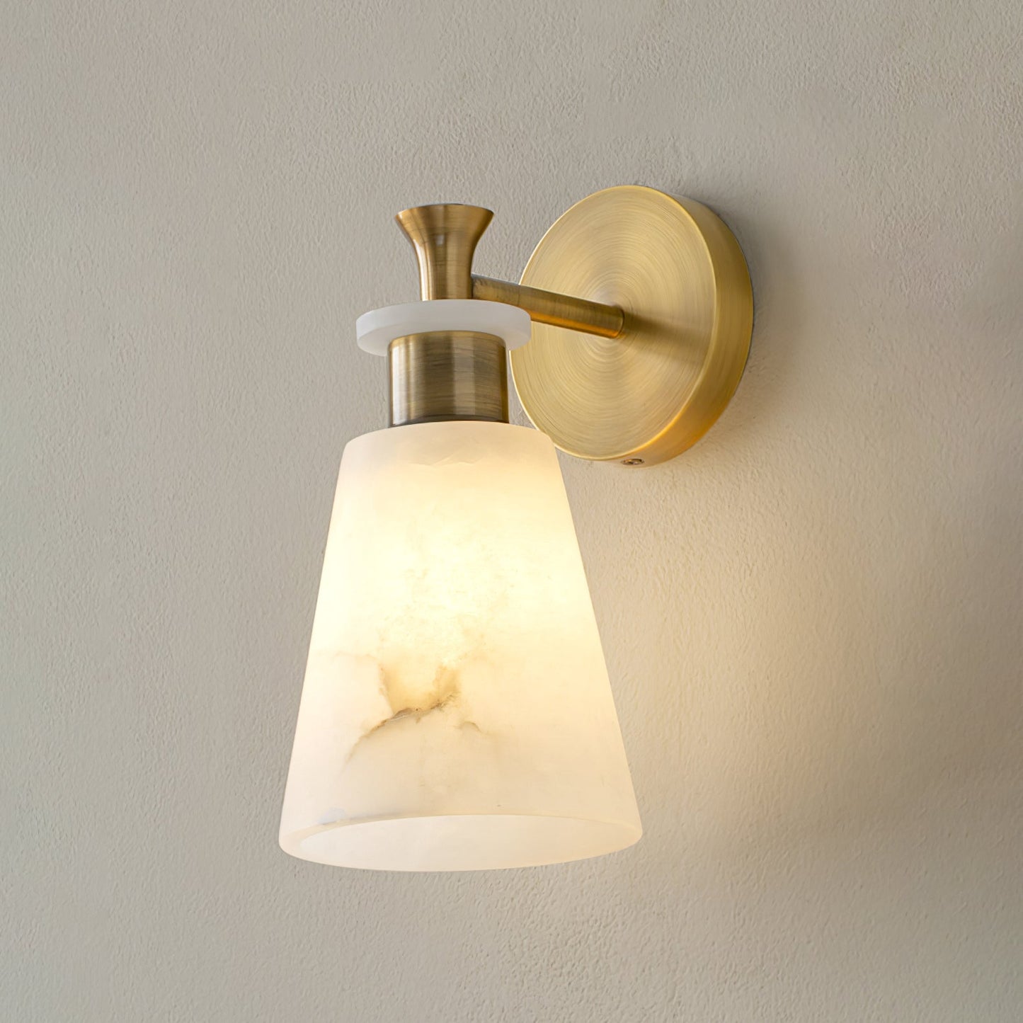 Tapered Alabaster Wall Sconce - LED Indoor Light Fixture