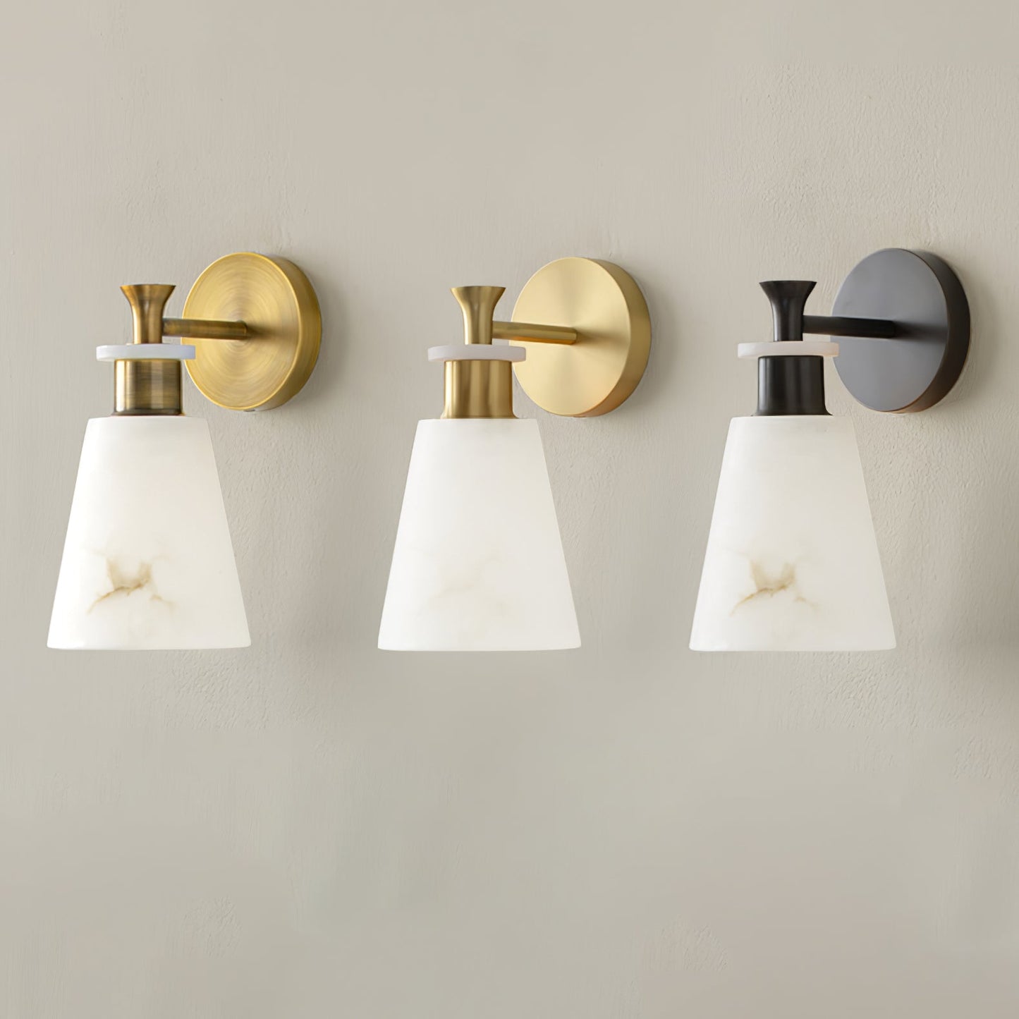 Tapered Alabaster Wall Sconce - LED Indoor Light Fixture