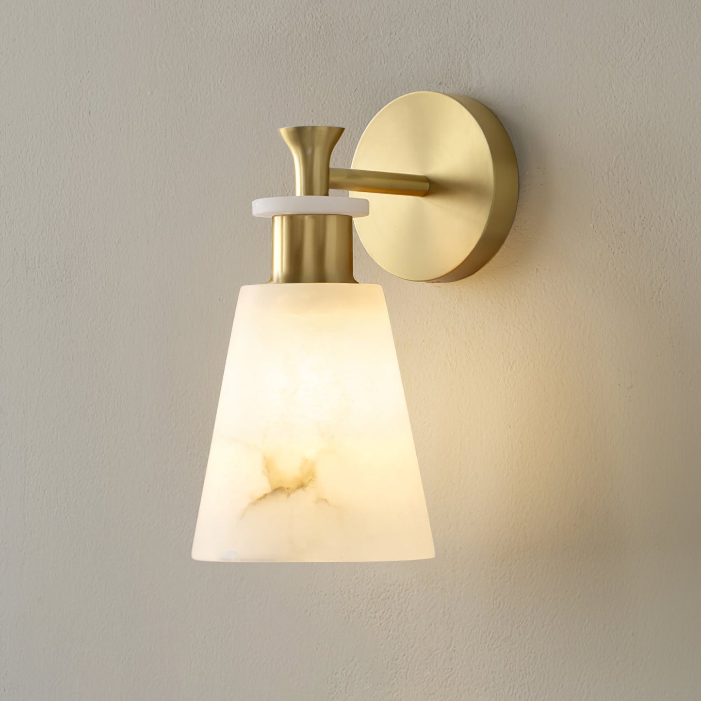 Tapered Alabaster Wall Sconce - LED Indoor Light Fixture