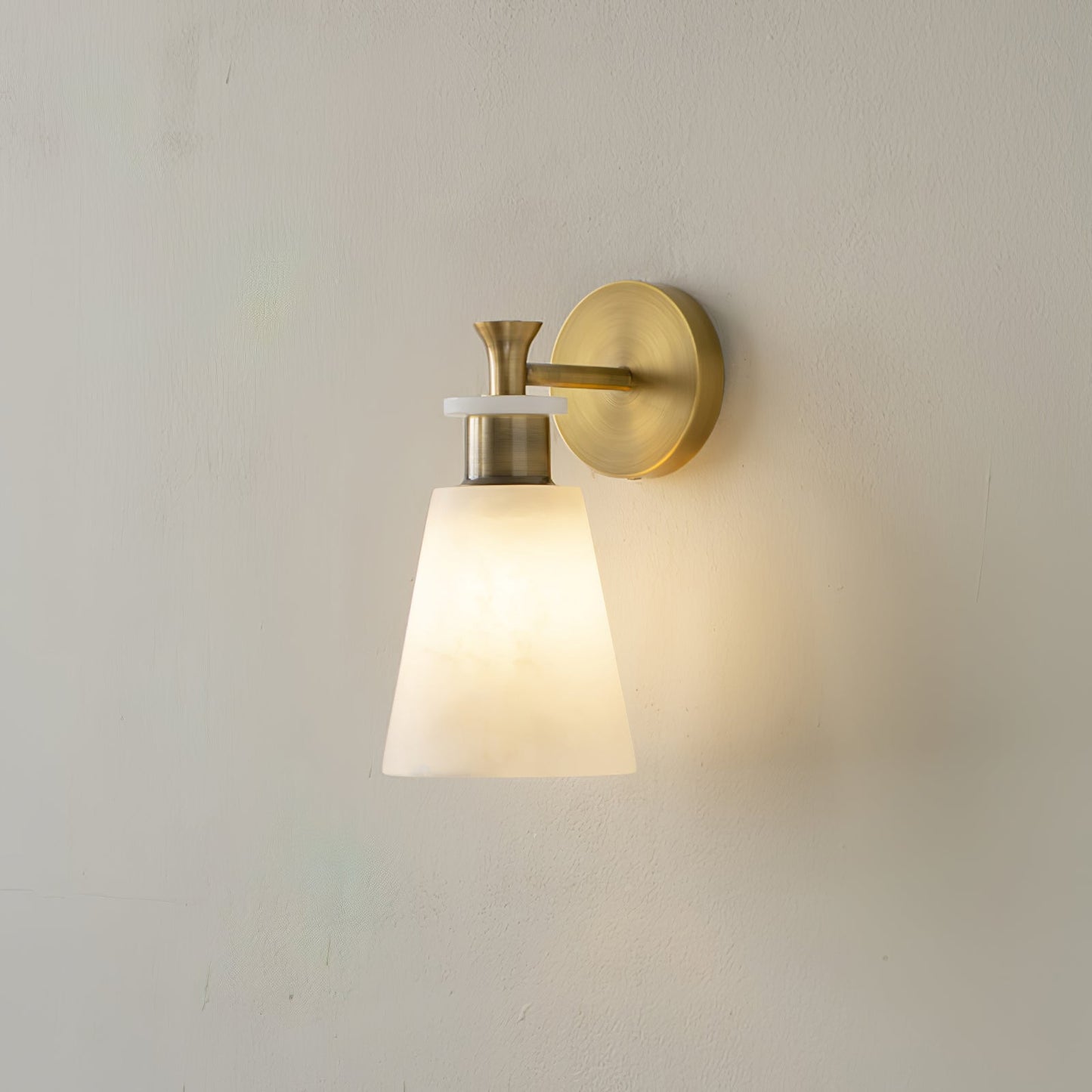 Tapered Alabaster Wall Sconce - LED Indoor Light Fixture