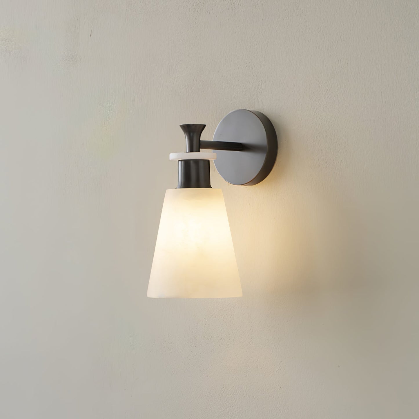 Tapered Alabaster Wall Sconce - LED Indoor Light Fixture