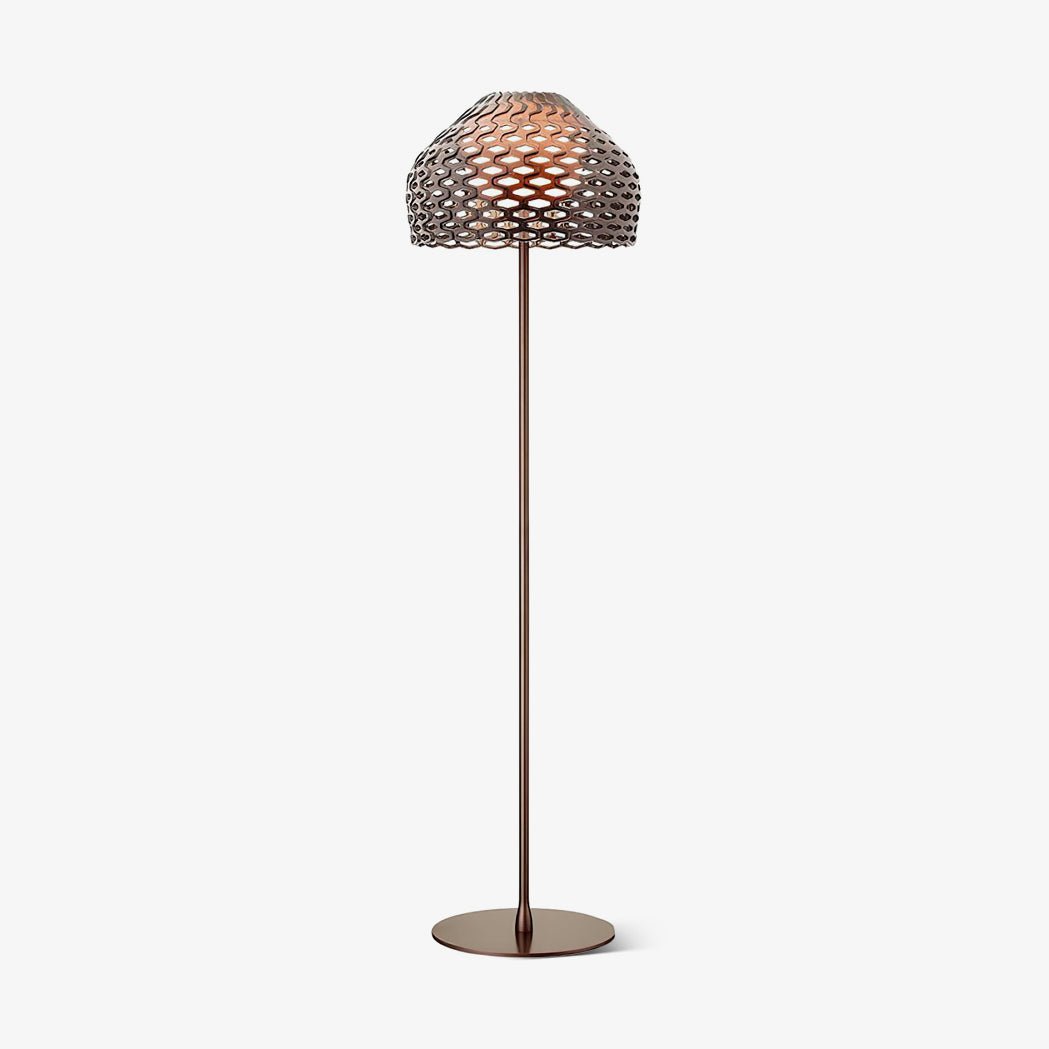 Armadillo Floor Lamp LED Indoor Lighting in White Brown