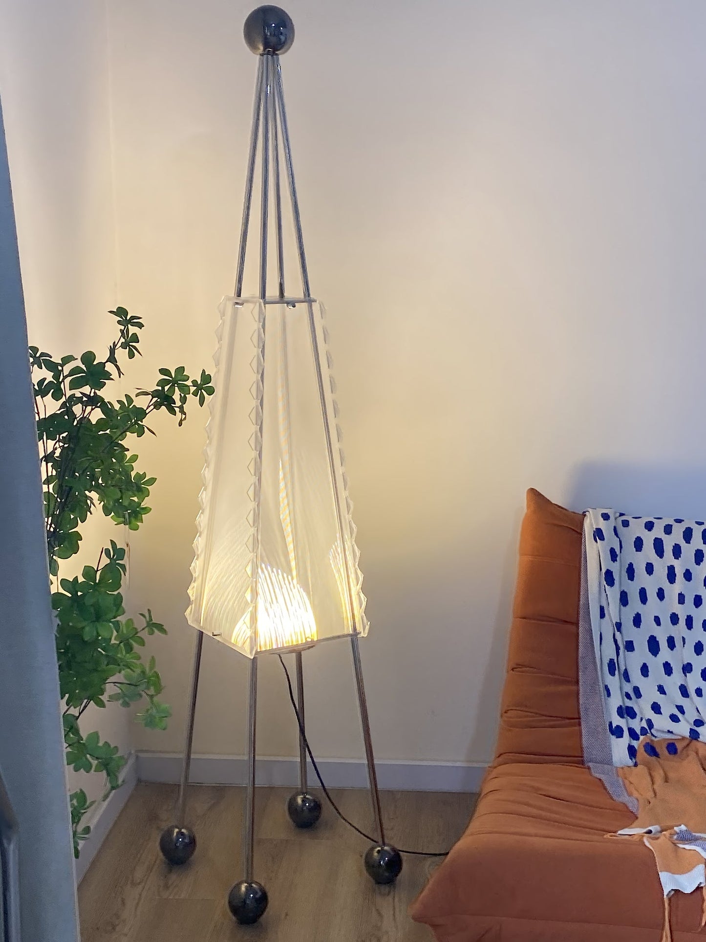 Tent Floor Lamp with LED Light – Indoor Camping Decor