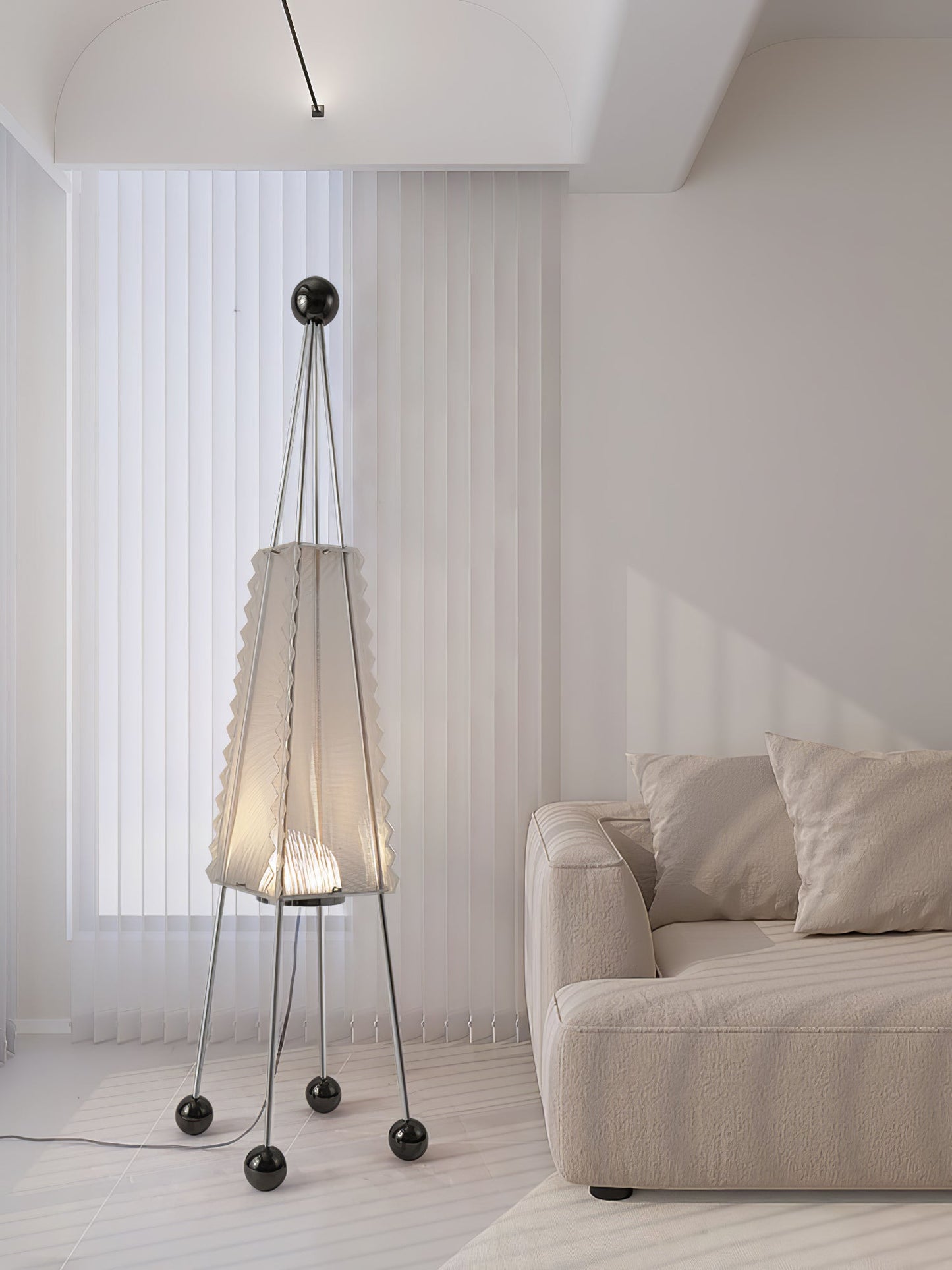 Tent Floor Lamp with LED Light – Indoor Camping Decor