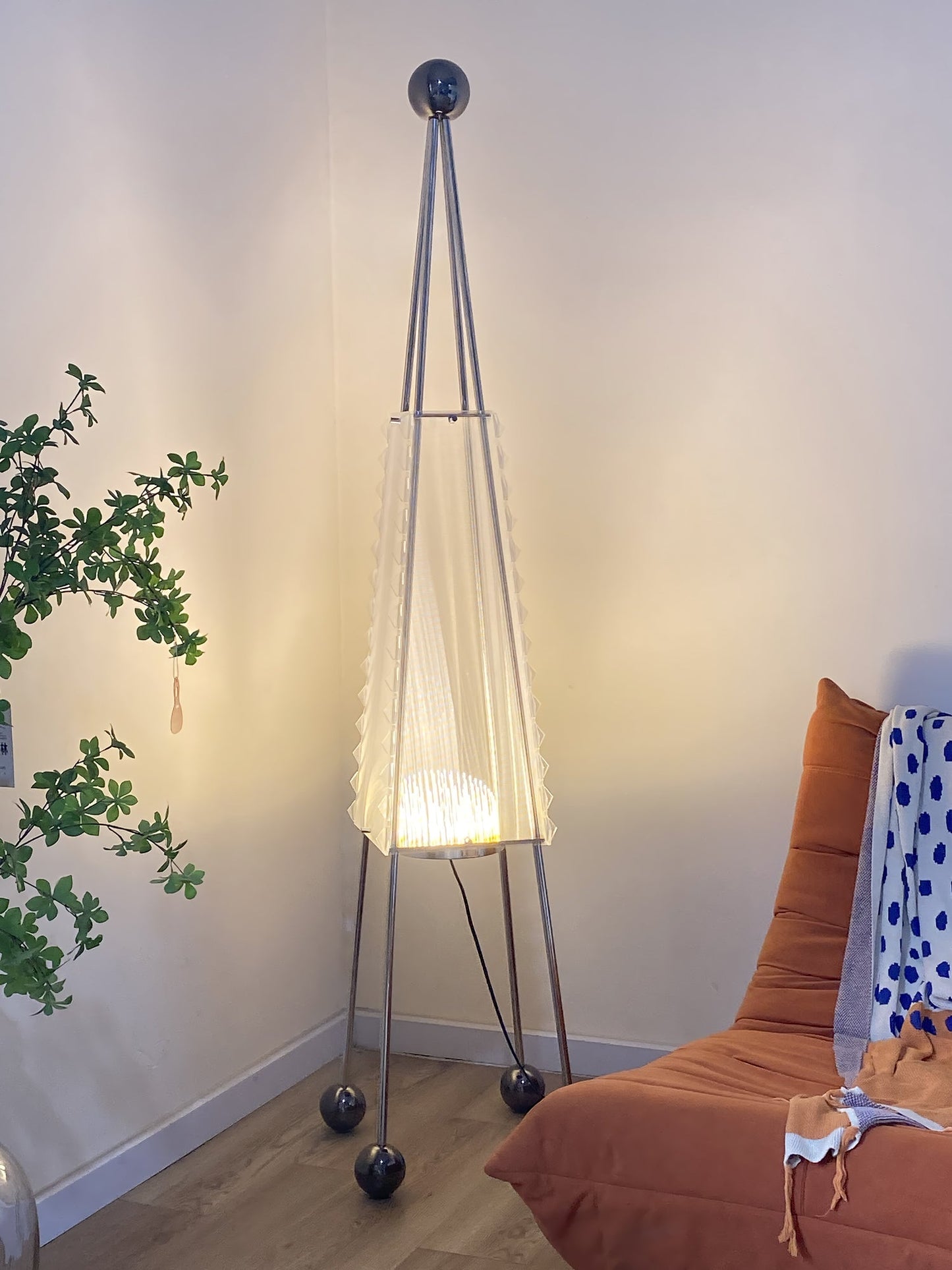 Tent Floor Lamp with LED Light – Indoor Camping Decor