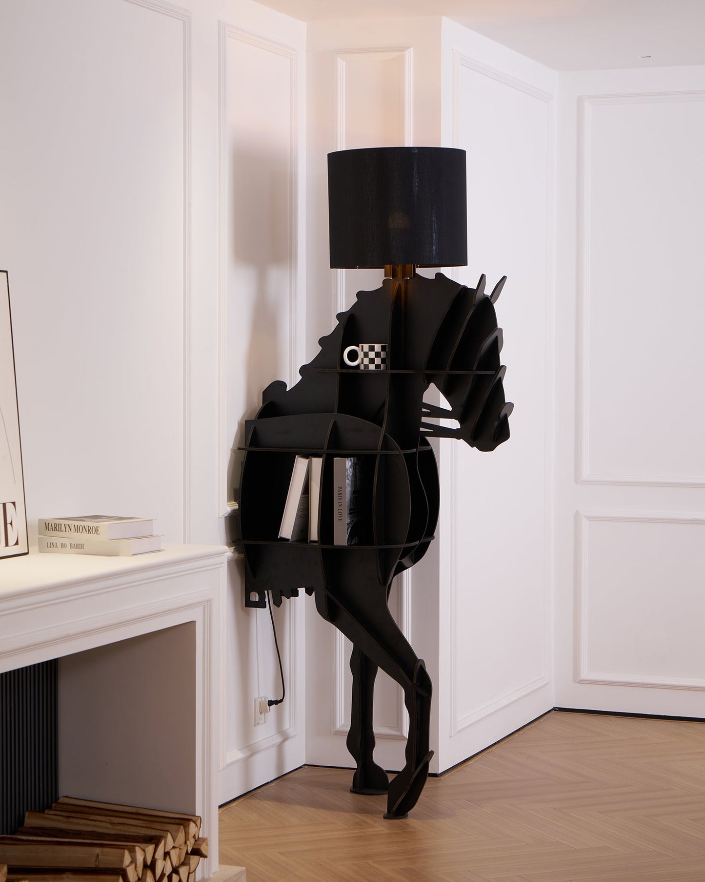Tete Horse Floor Lamp - Black LED Indoor Decorative Light