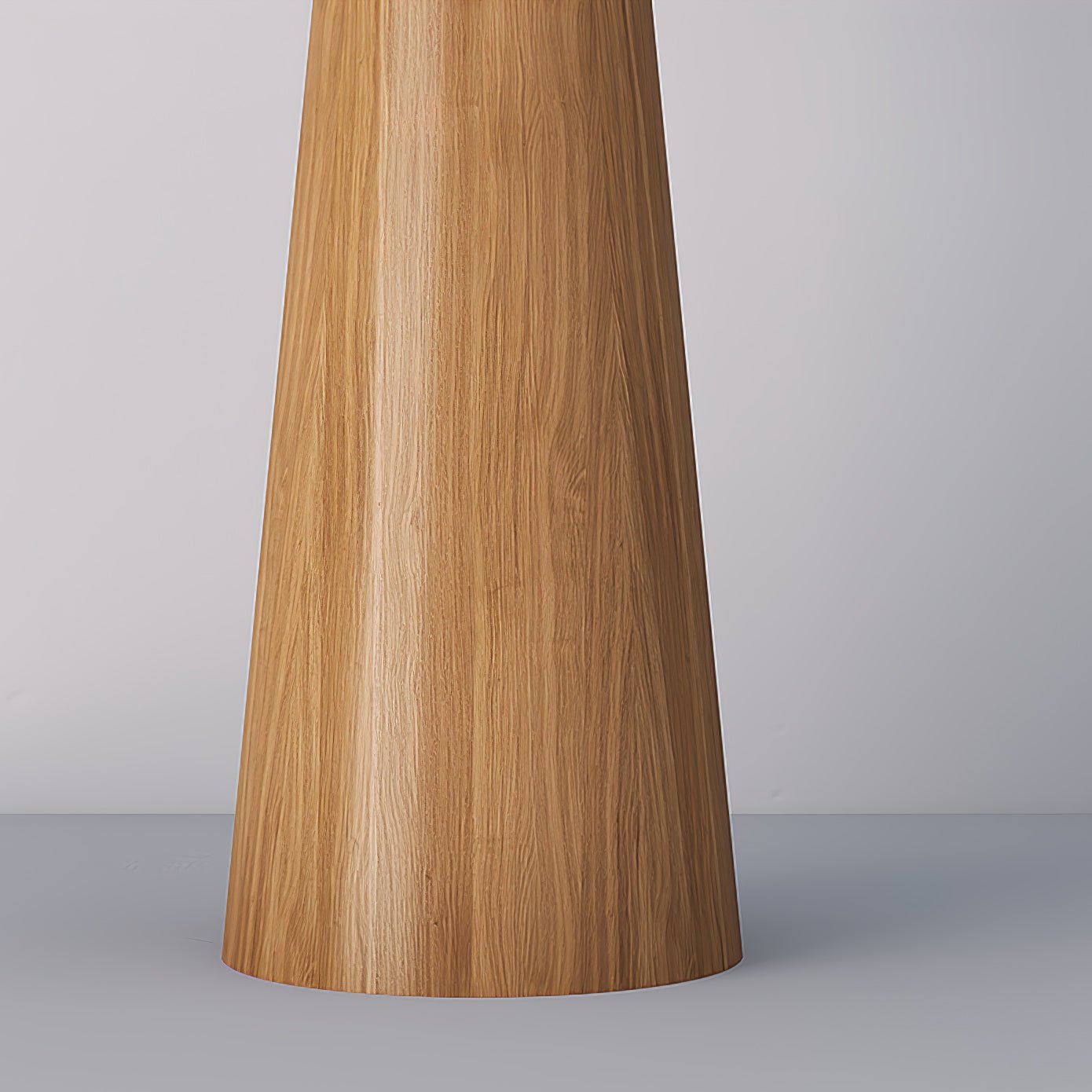 Tilt Hat Wooden Floor Lamp with LED Shade - Indoor Lighting