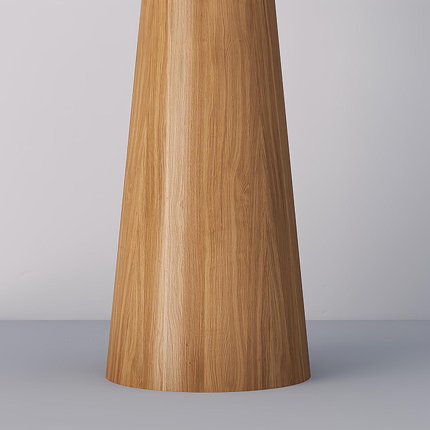 Tilt Hat Wooden Floor Lamp with LED Shade - Indoor Lighting