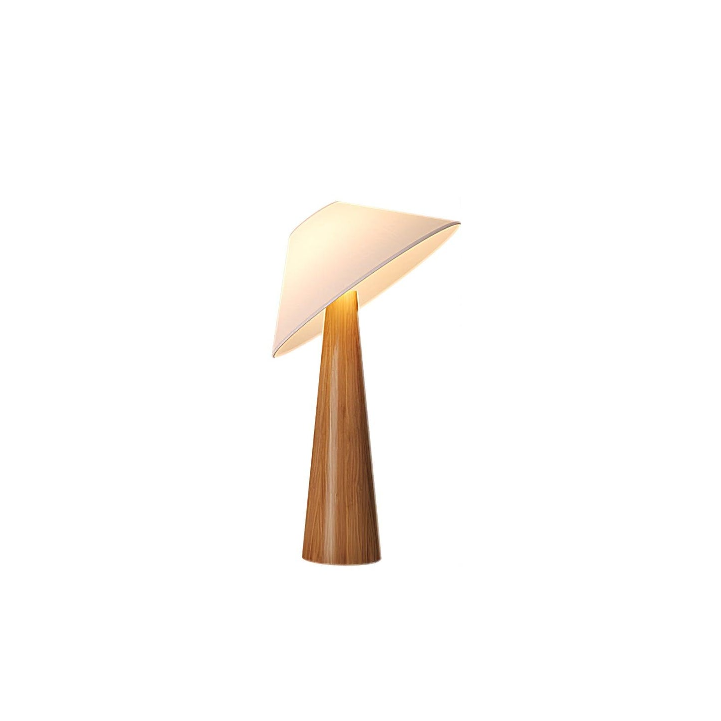 Tilt Hat Wooden Floor Lamp with LED Shade - Indoor Lighting