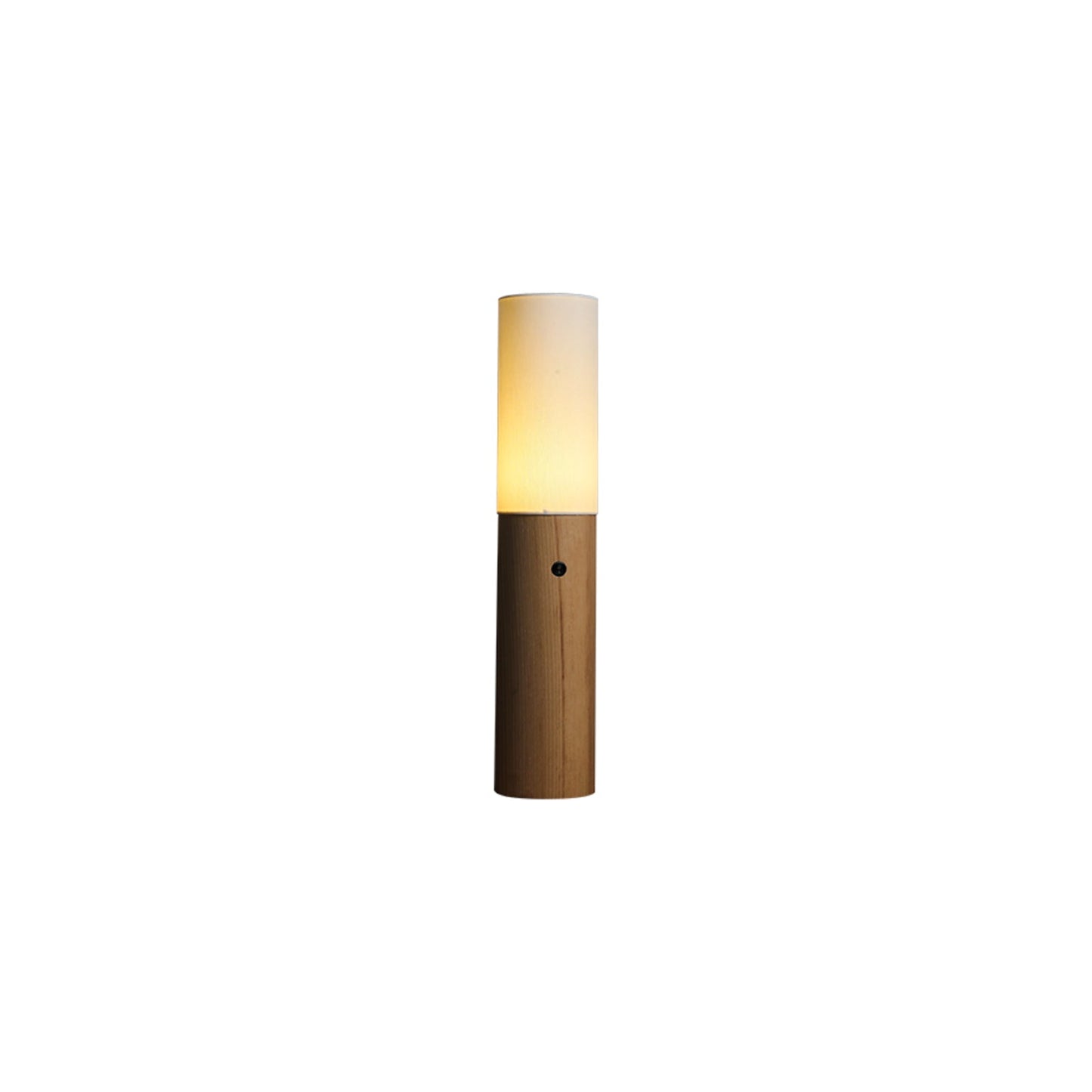 Timber Column Floor Lamp with Integrated LED - Modern Design