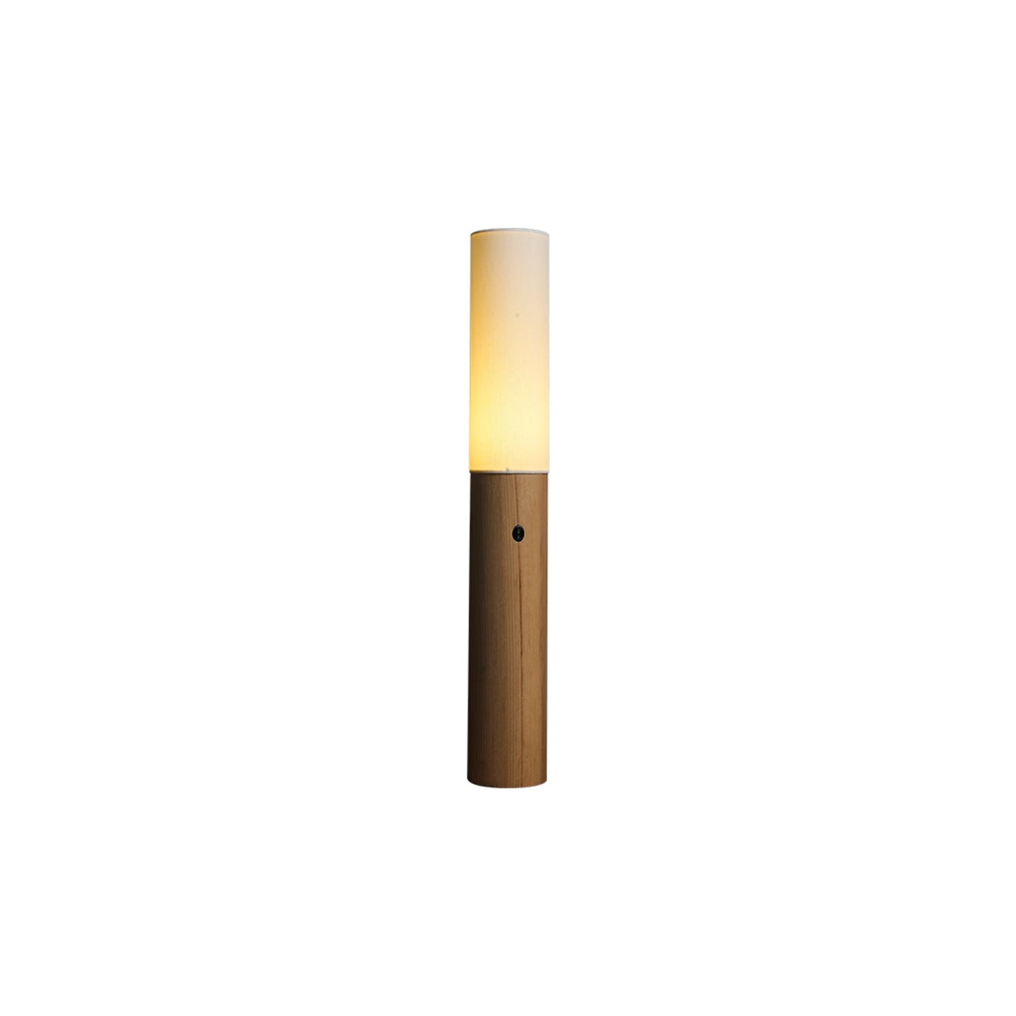 Timber Column Floor Lamp with Integrated LED - Modern Design