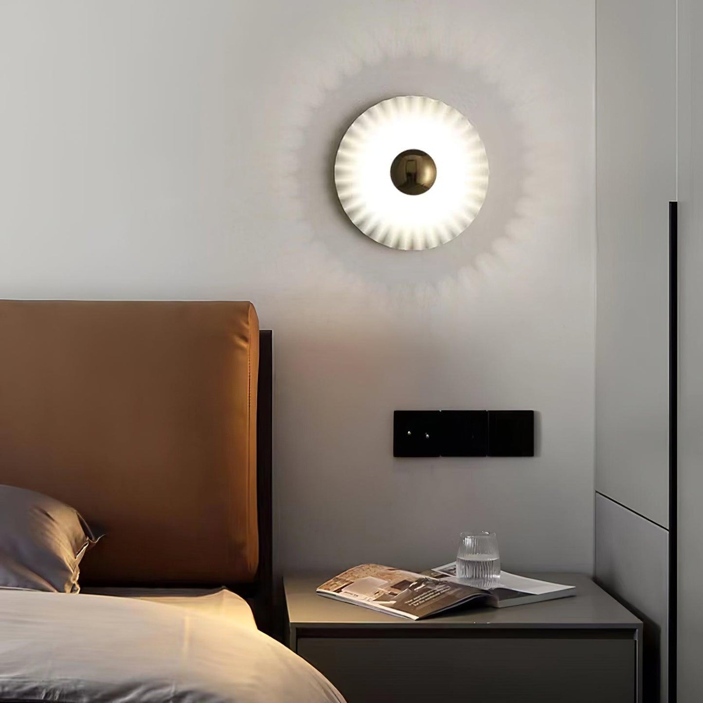Tinsley Flush Wall Lamp - Elegant LED Design, White & Gold