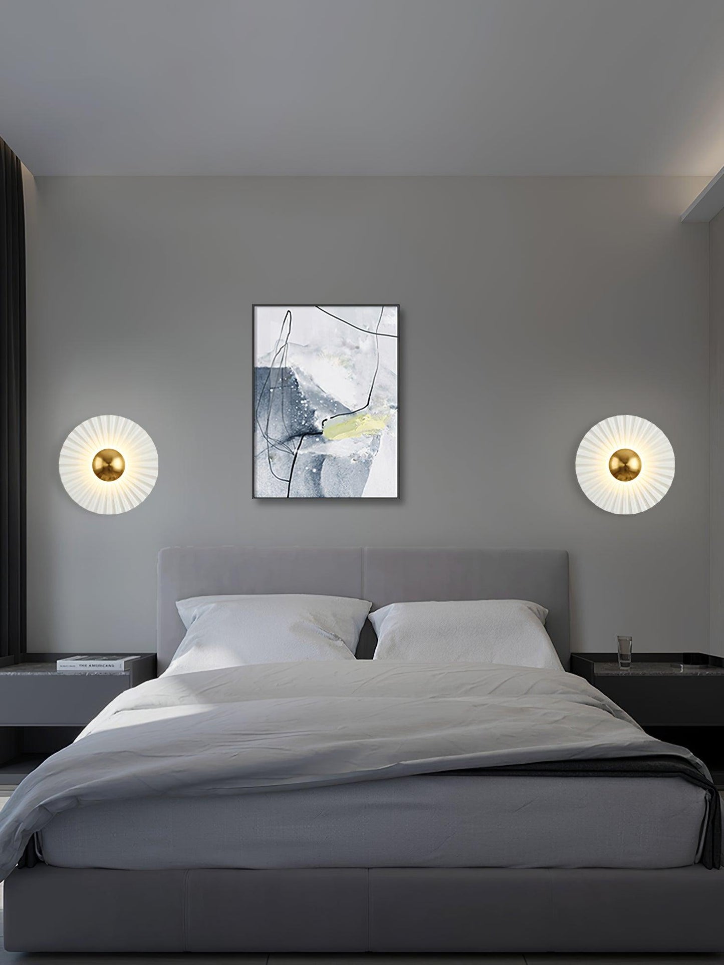 Tinsley Flush Wall Lamp - Elegant LED Design, White & Gold