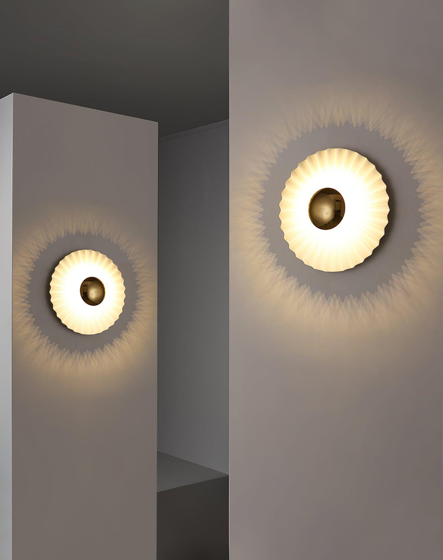 Tinsley Flush Wall Lamp - Elegant LED Design, White & Gold