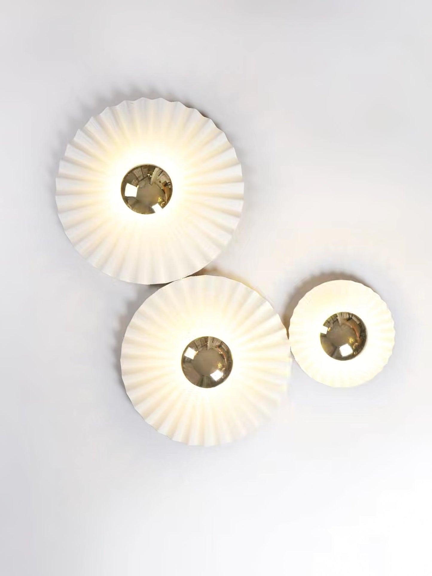 Tinsley Flush Wall Lamp - Elegant LED Design, White & Gold