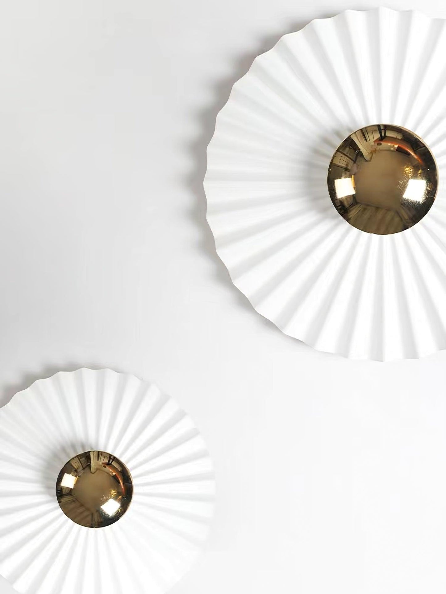 Tinsley Flush Wall Lamp - Elegant LED Design, White & Gold