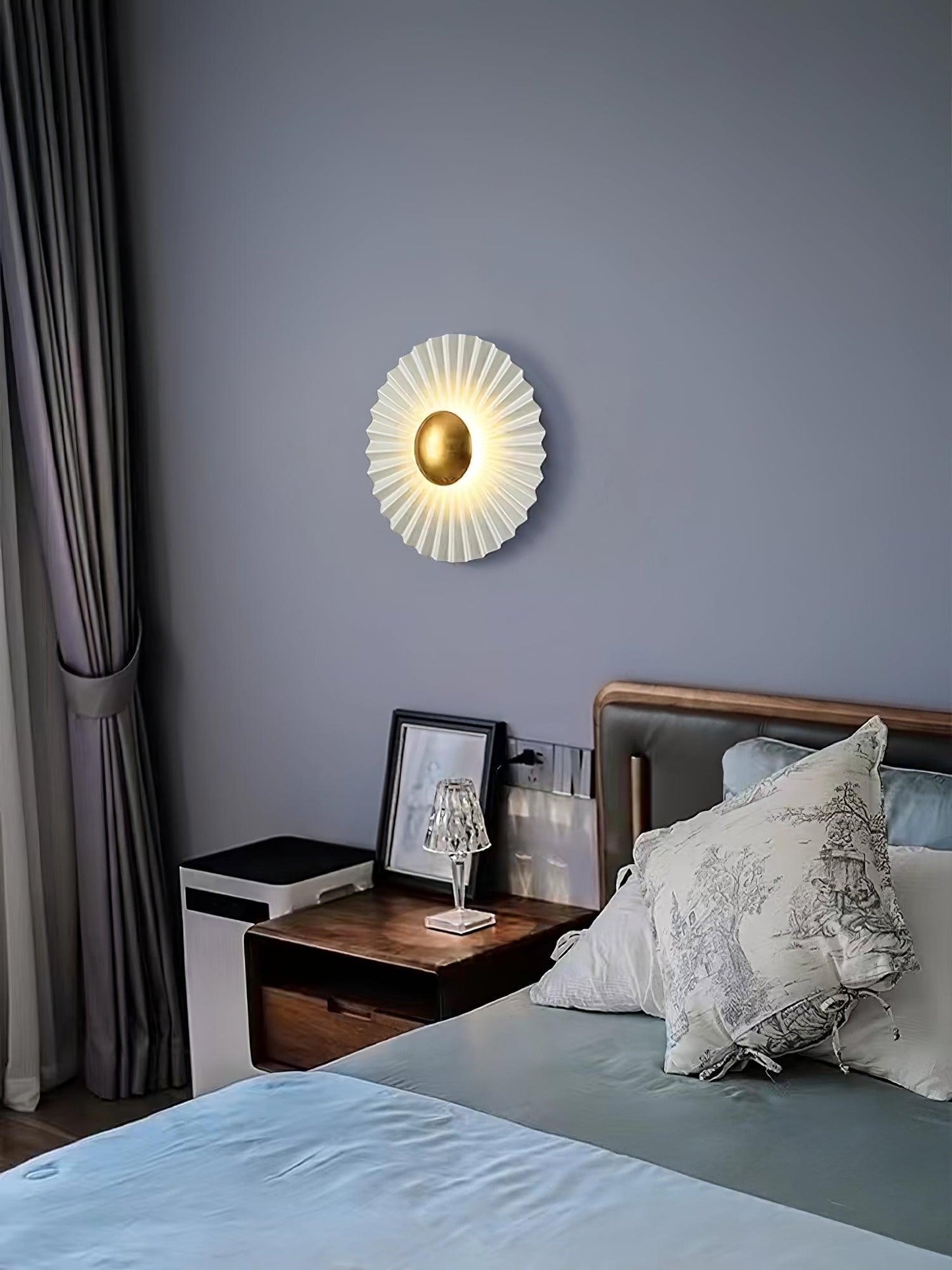 Tinsley Flush Wall Lamp - Elegant LED Design, White & Gold
