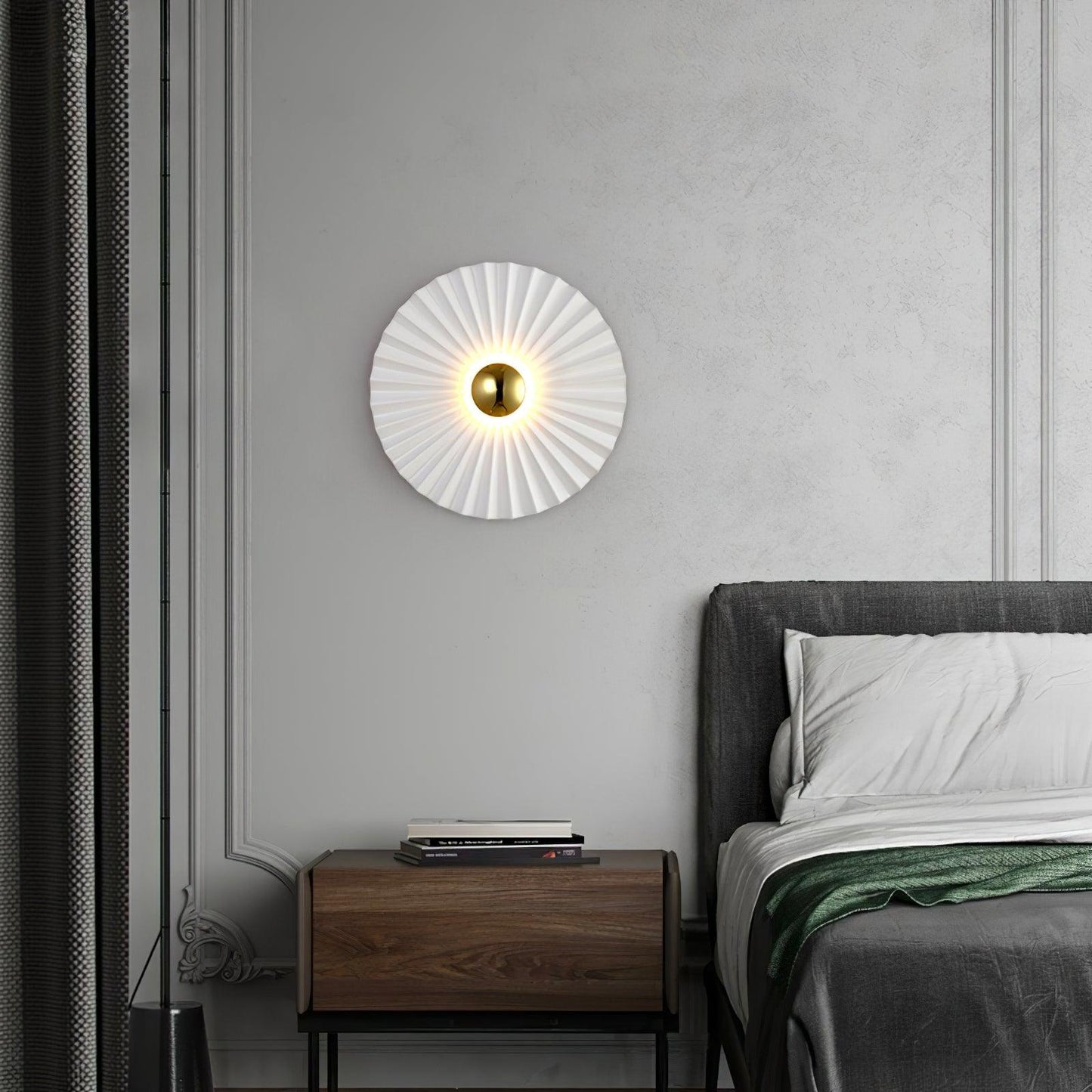 Tinsley Flush Wall Lamp - Elegant LED Design, White & Gold