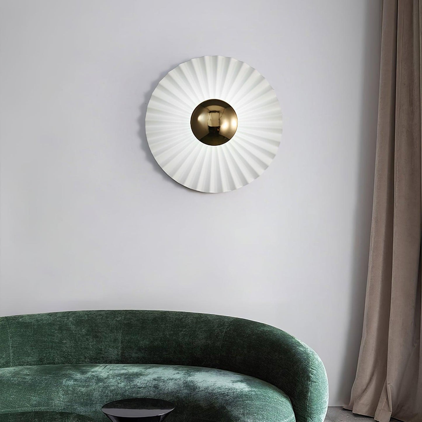 Tinsley Flush Wall Lamp - Elegant LED Design, White & Gold