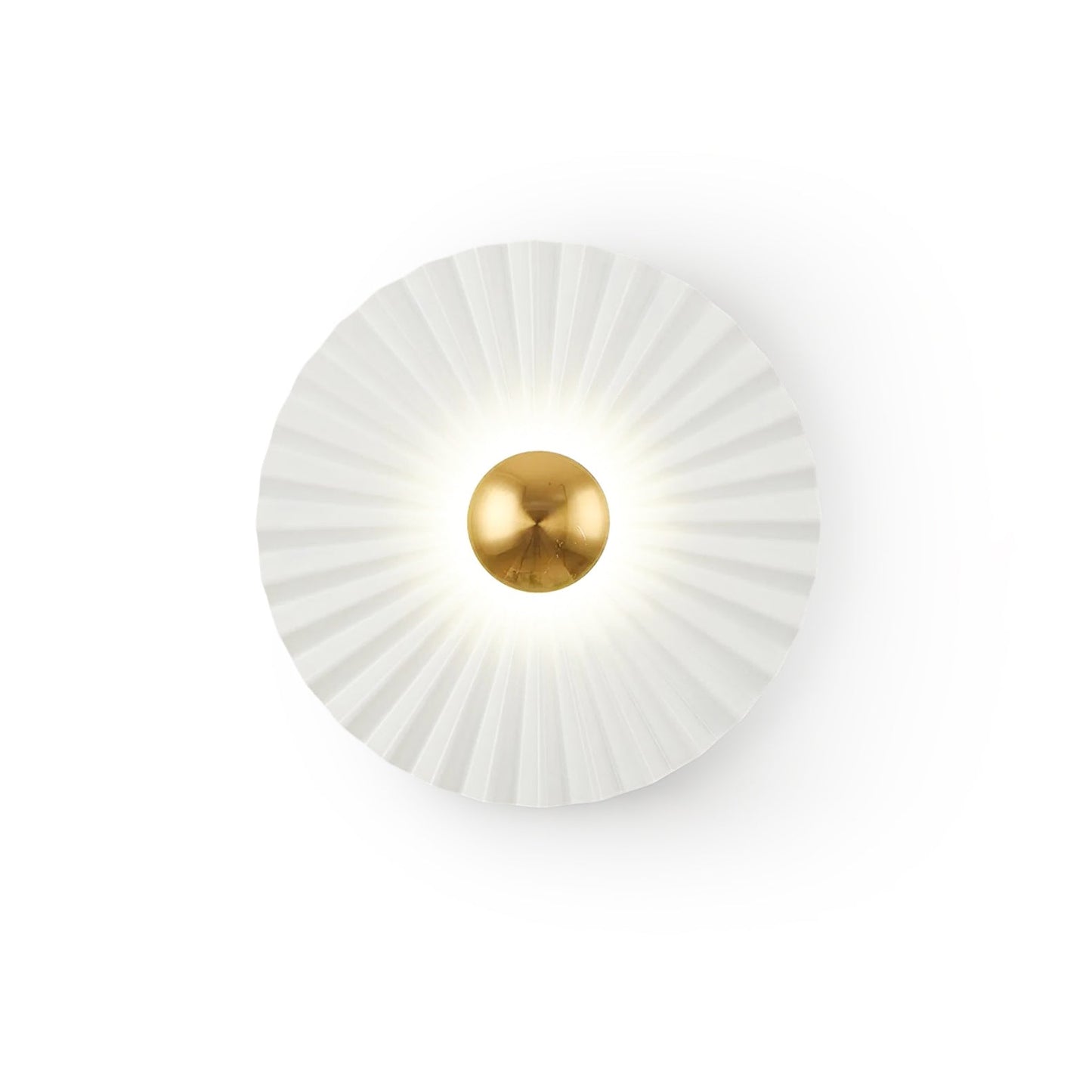 Tinsley Flush Wall Lamp - Elegant LED Design, White & Gold