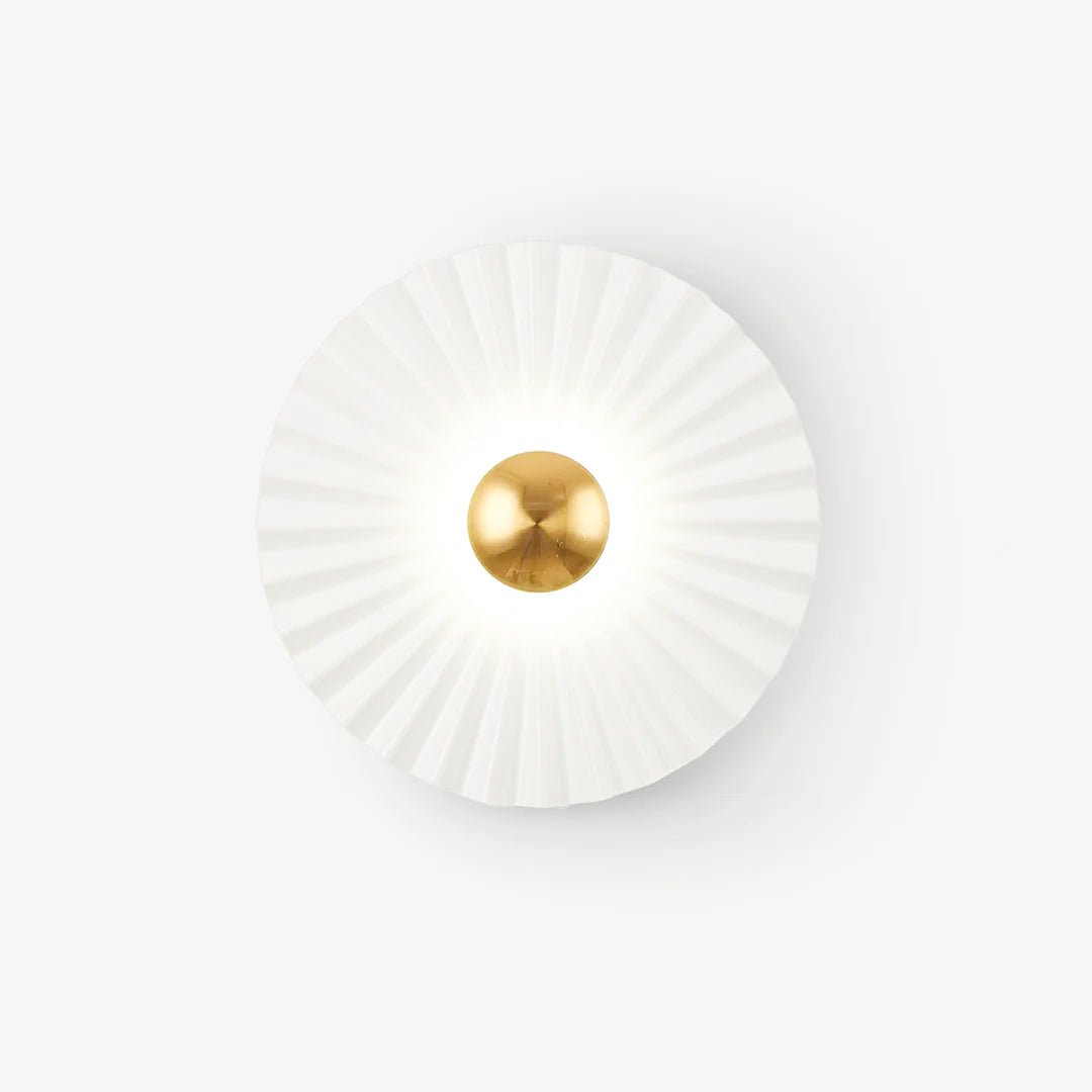 Tinsley Flush Wall Lamp - Elegant LED Design, White & Gold