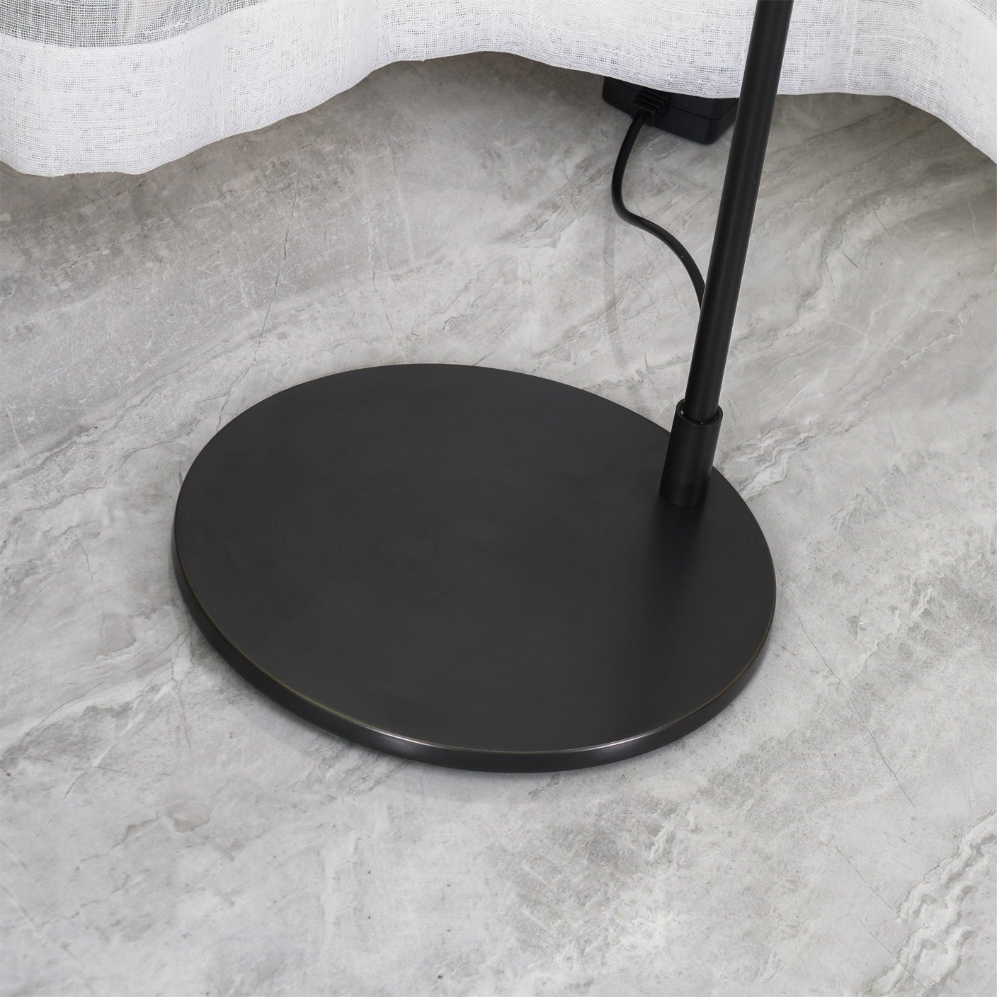 Torris Floor Lamp with Adjustable LED Light and Brass Finish