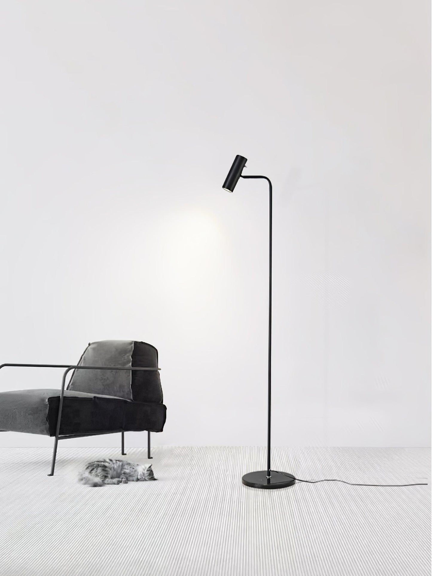 Torris Floor Lamp with Adjustable LED Light and Brass Finish