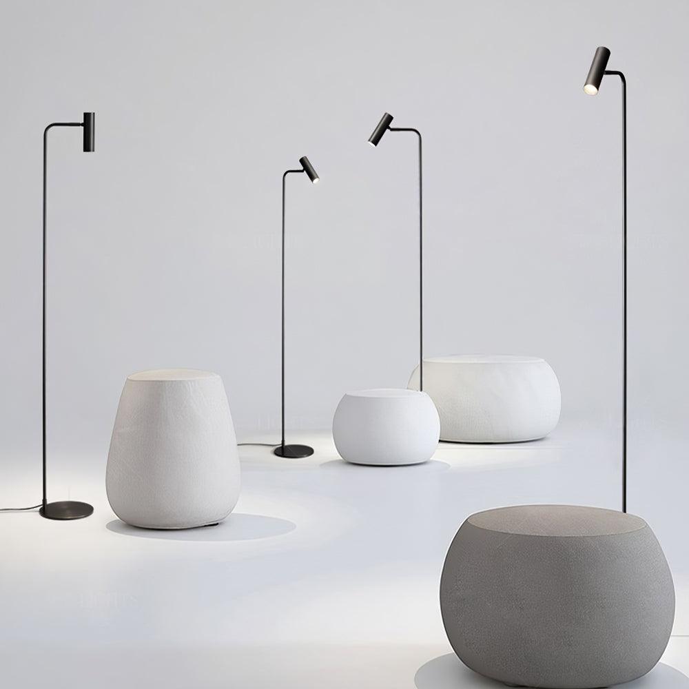 Torris Floor Lamp with Adjustable LED Light and Brass Finish