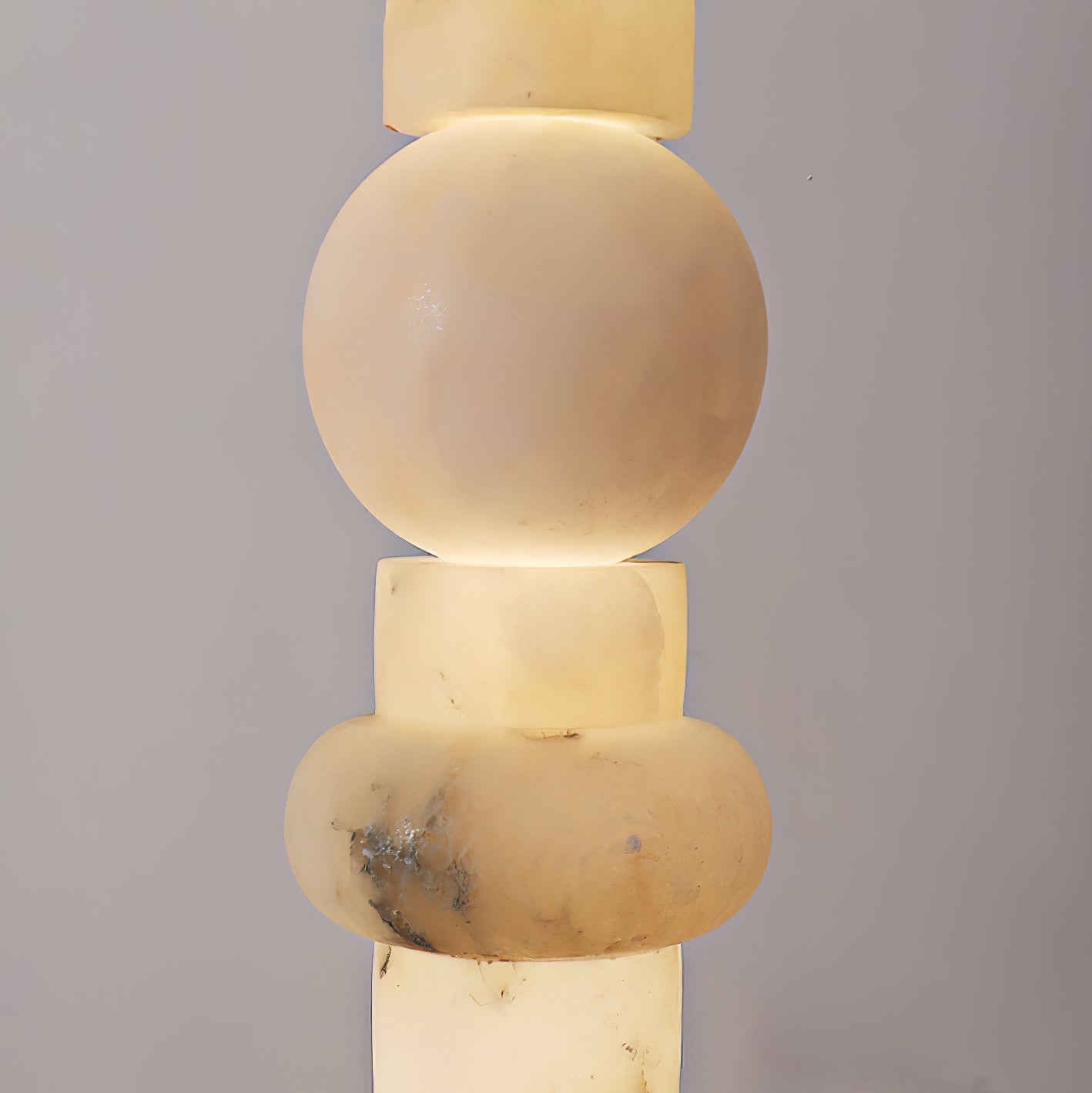 Spanish Alabaster Floor Lamp with LED Light - Modern Design