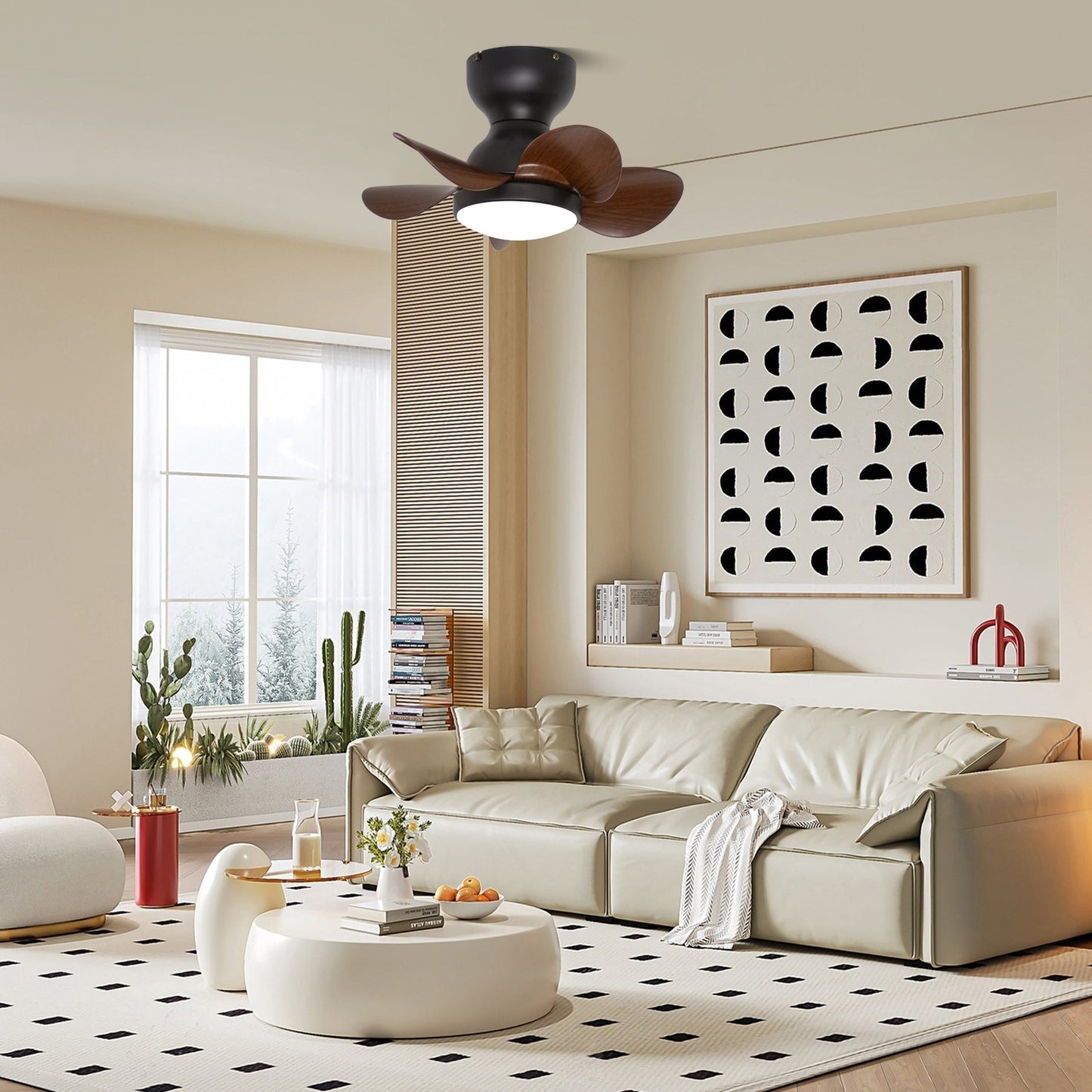 Trailblazer 18" Ceiling Fan Light with LED and Remote Control