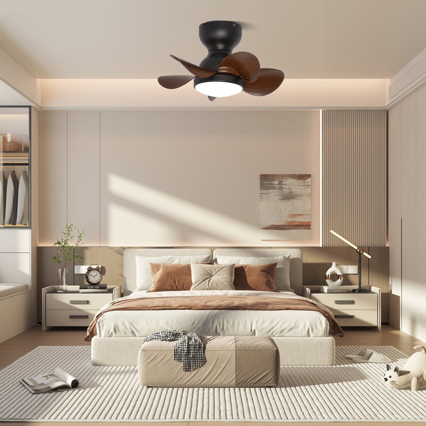 Trailblazer 18" Ceiling Fan Light with LED and Remote Control