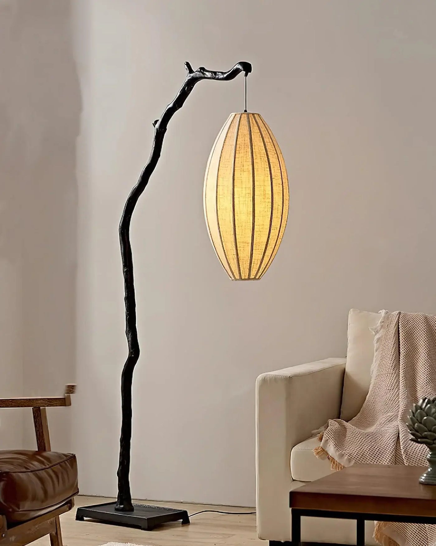 Tree Lantern Sculpture Floor Lamp - LED Indoor Lighting