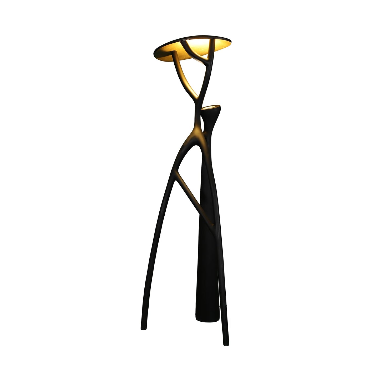 Gothic Tree Sculpture Floor Lamp with Integrated LED Lighting