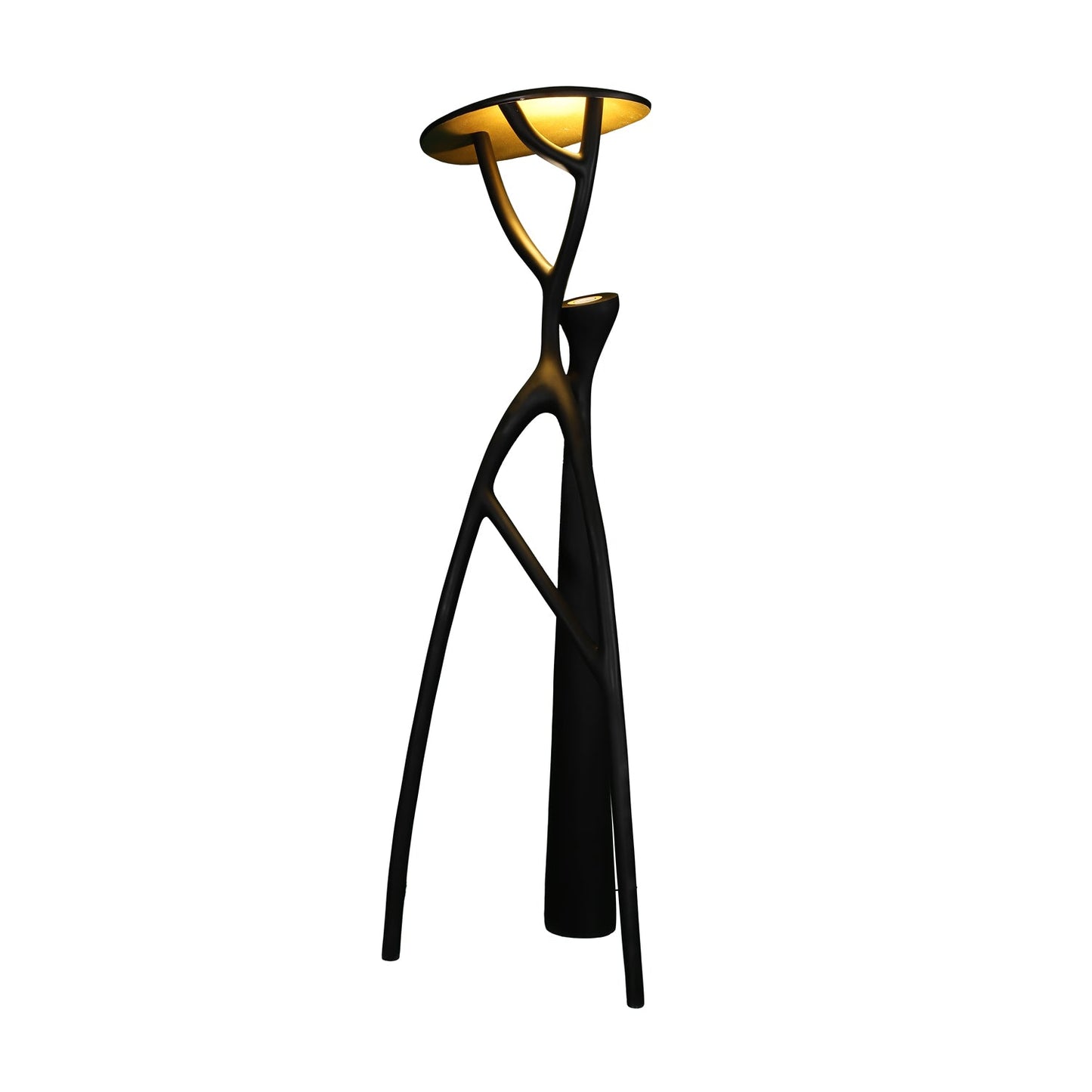 Gothic Tree Sculpture Floor Lamp with Integrated LED Lighting