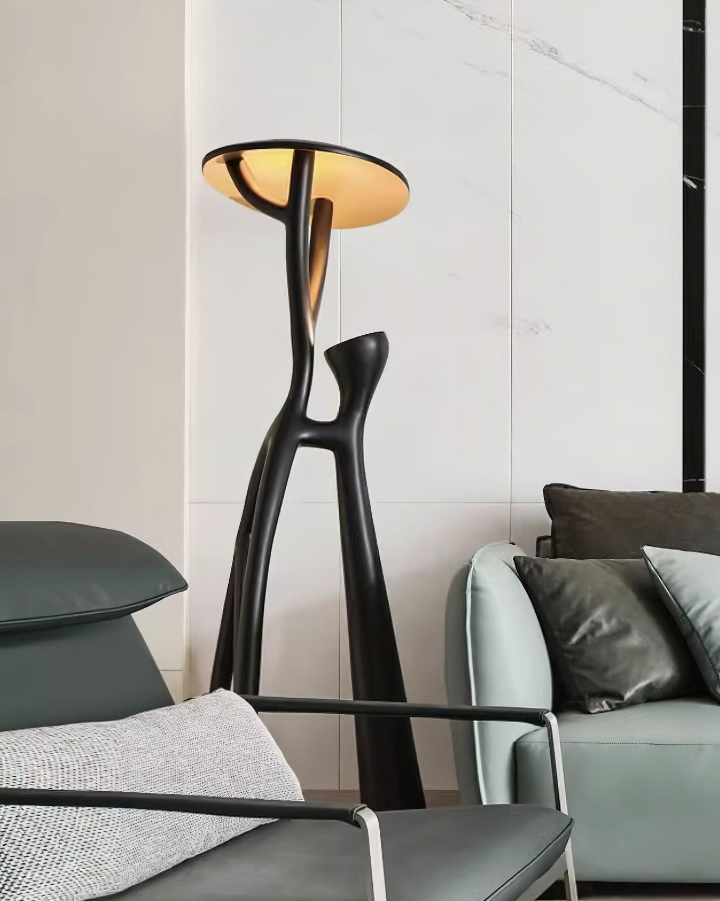 Gothic Tree Sculpture Floor Lamp with Integrated LED Lighting