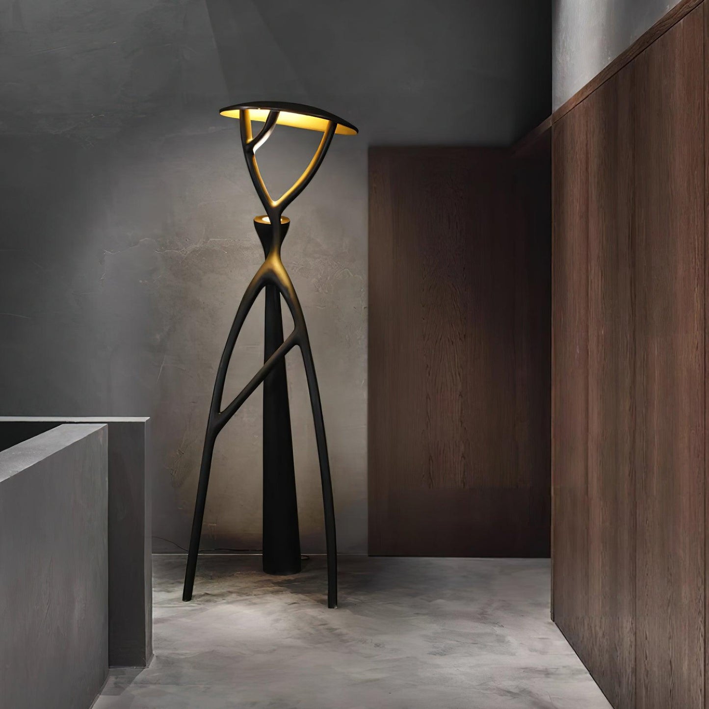 Gothic Tree Sculpture Floor Lamp with Integrated LED Lighting